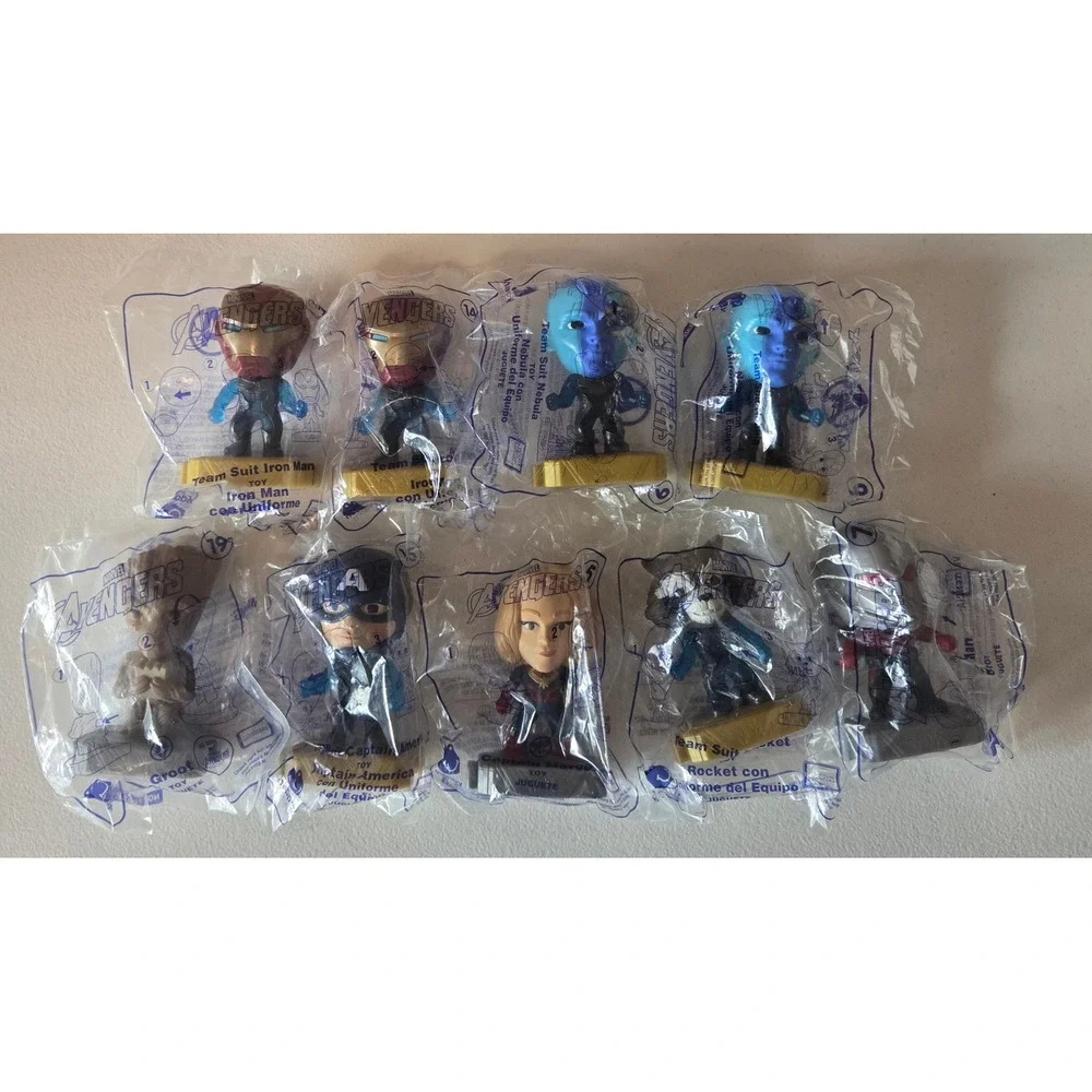 Marvel‎ Avengers McDonalds Happy Meal Toys Lot 9 Sealed Iron Man Groot 2019